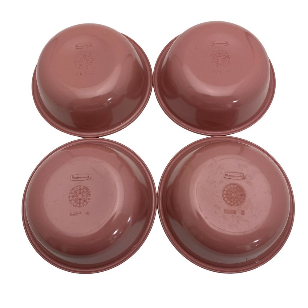 VTG Rubbermaid 3840 3838 3836 3813 Melamine Dusty Rose Pink Place Settings x 4 - Picture 6 of 12